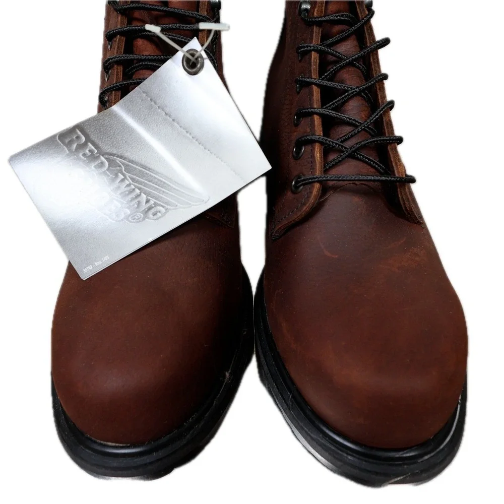 Red Wing 1210 Work Boots Mens 11 E3 Brown Leather 8